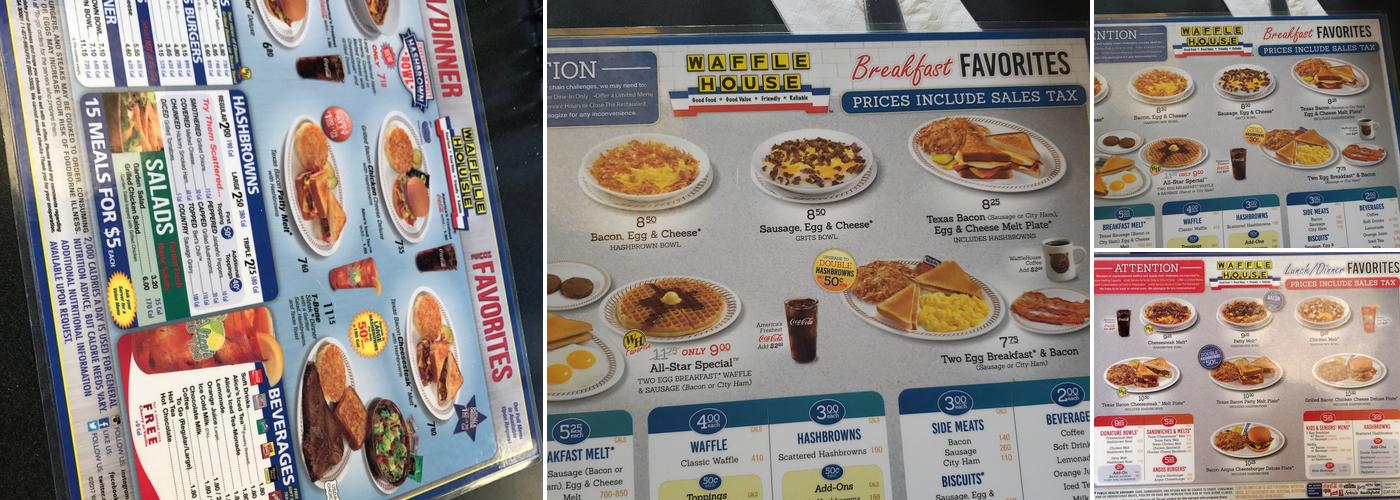 Waffle House Menu