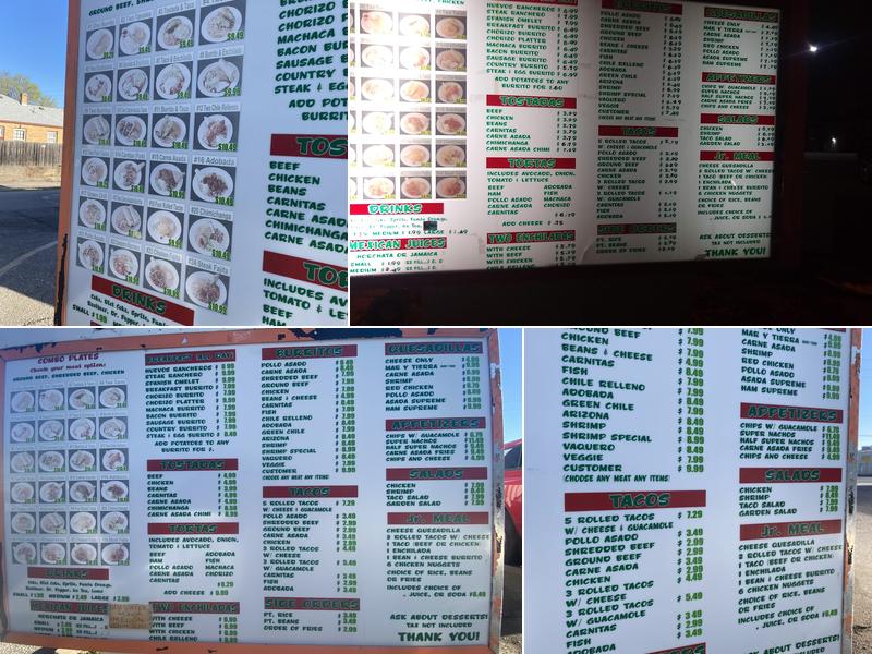 Lina's Restaurant central Menu