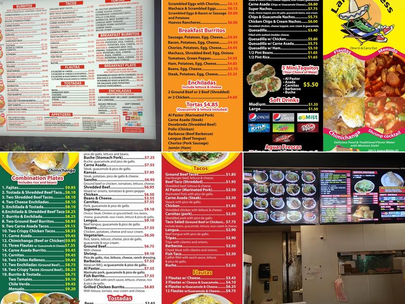 Lalos Express Menu