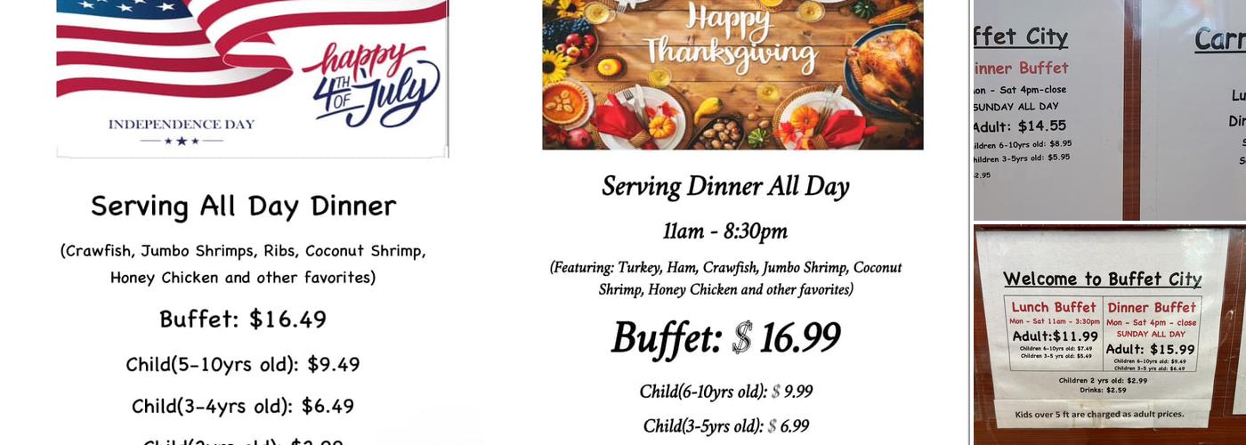 Buffet City Menu