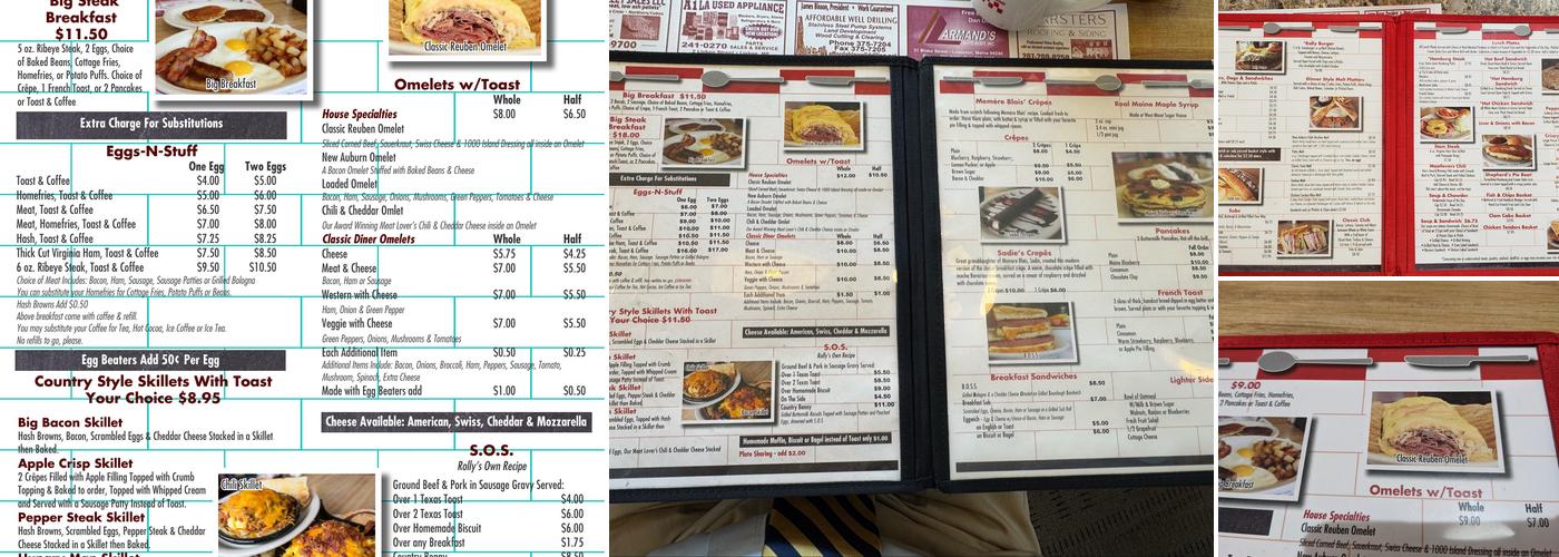 Rolly's Diner Menu