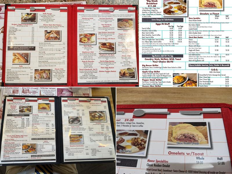 Rolly's Diner Menu