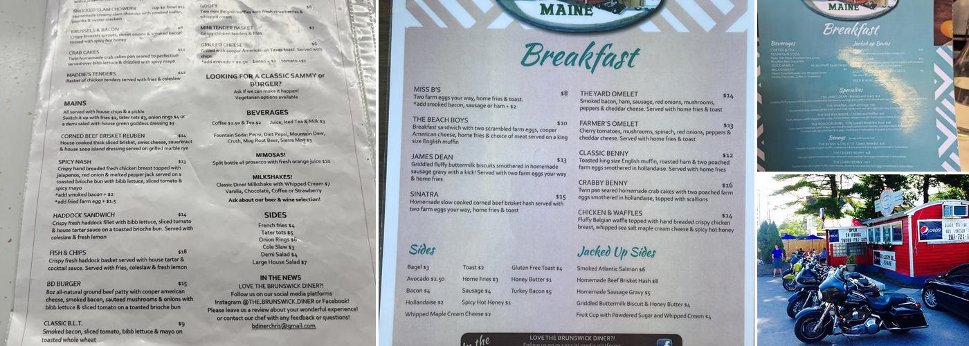 Brunswick Diner Menu