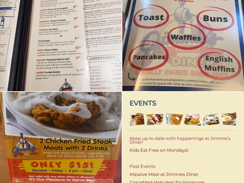 Jimmie's Diner Menu
