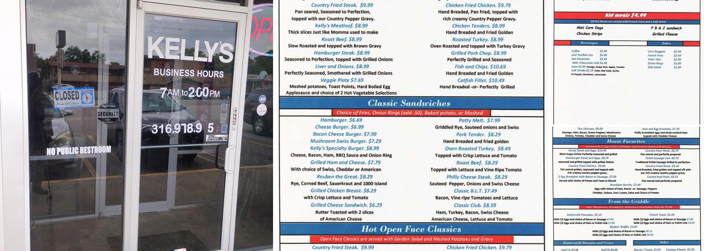 Kelly's Family Diner Menu