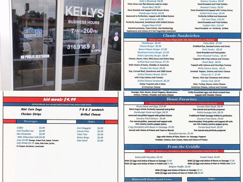 Kelly's Family Diner Menu