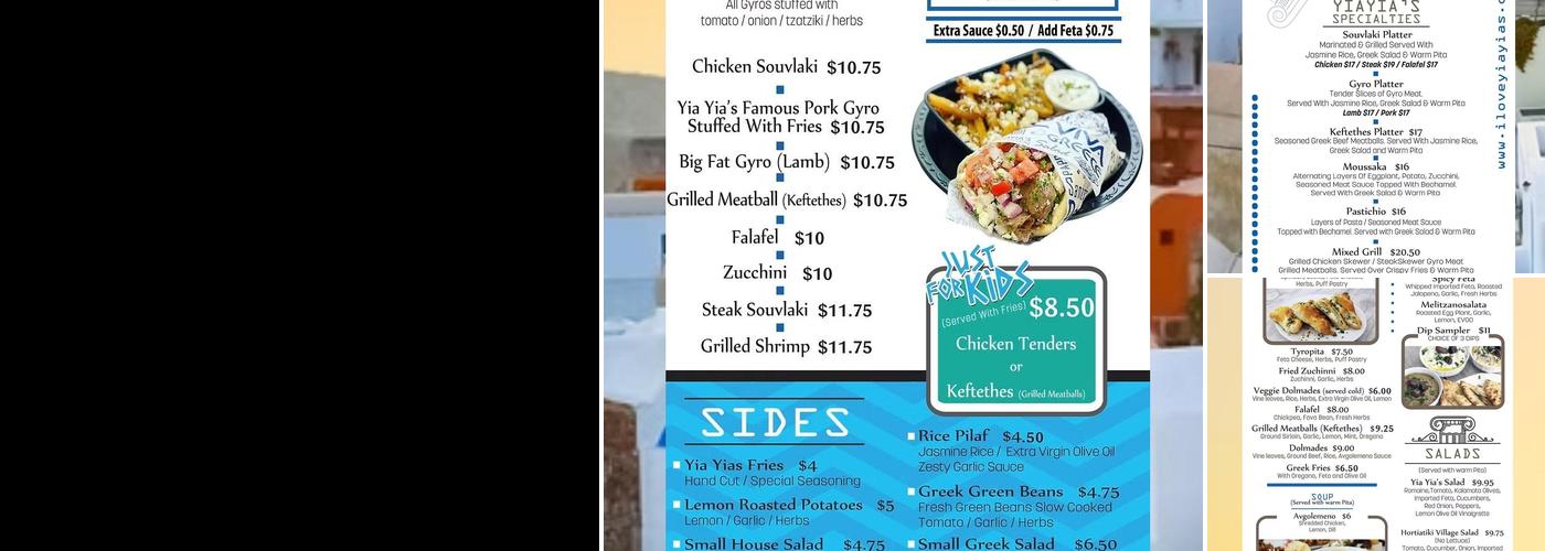 YiaYia's Kitchen Menu
