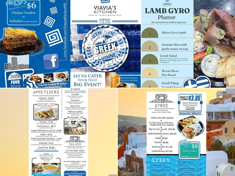 YiaYia's Kitchen Menu