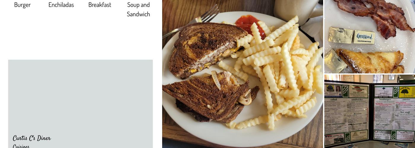 Curtis C's Diner Menu