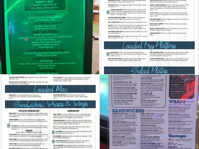 Little Busters Sport Bar & Grill Menu