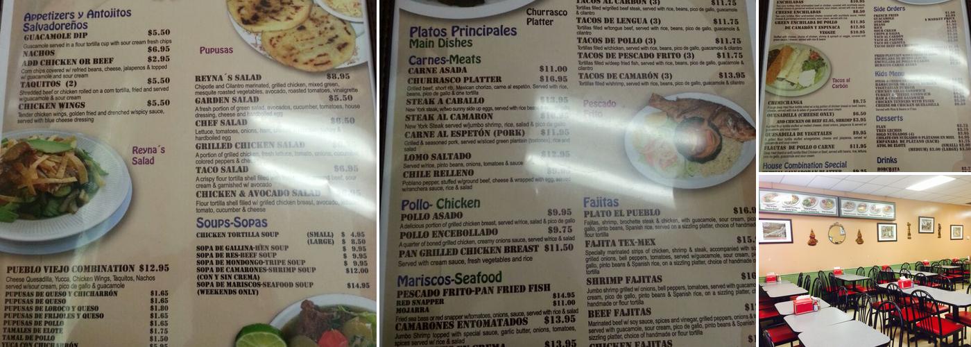 Pueblo Viejo Menu
