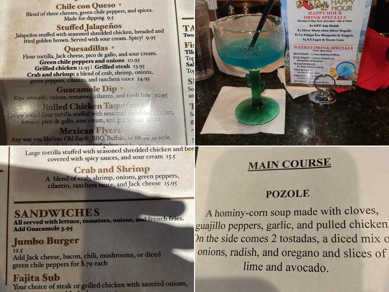 La Palapa Too Mexican Grill & Cantina Menu