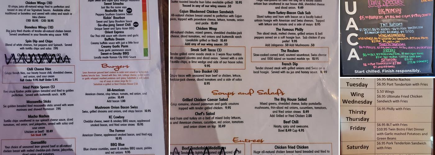 Roni's Pub + Kitchen Menu