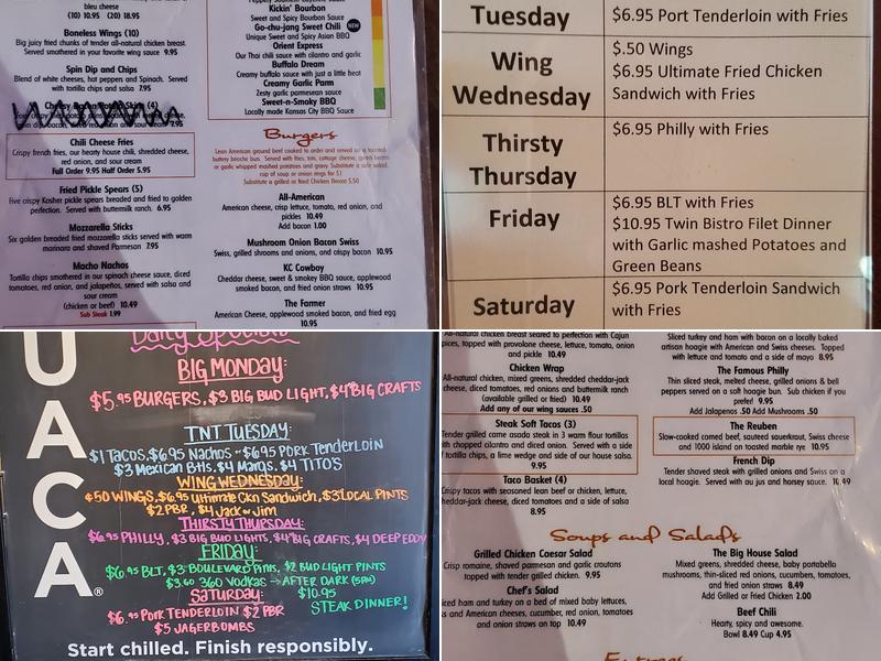 Roni's Pub + Kitchen Menu