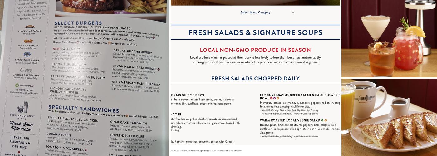 Silver Diner Menu