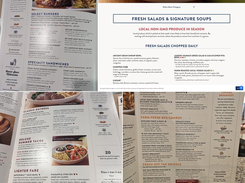 Silver Diner Menu