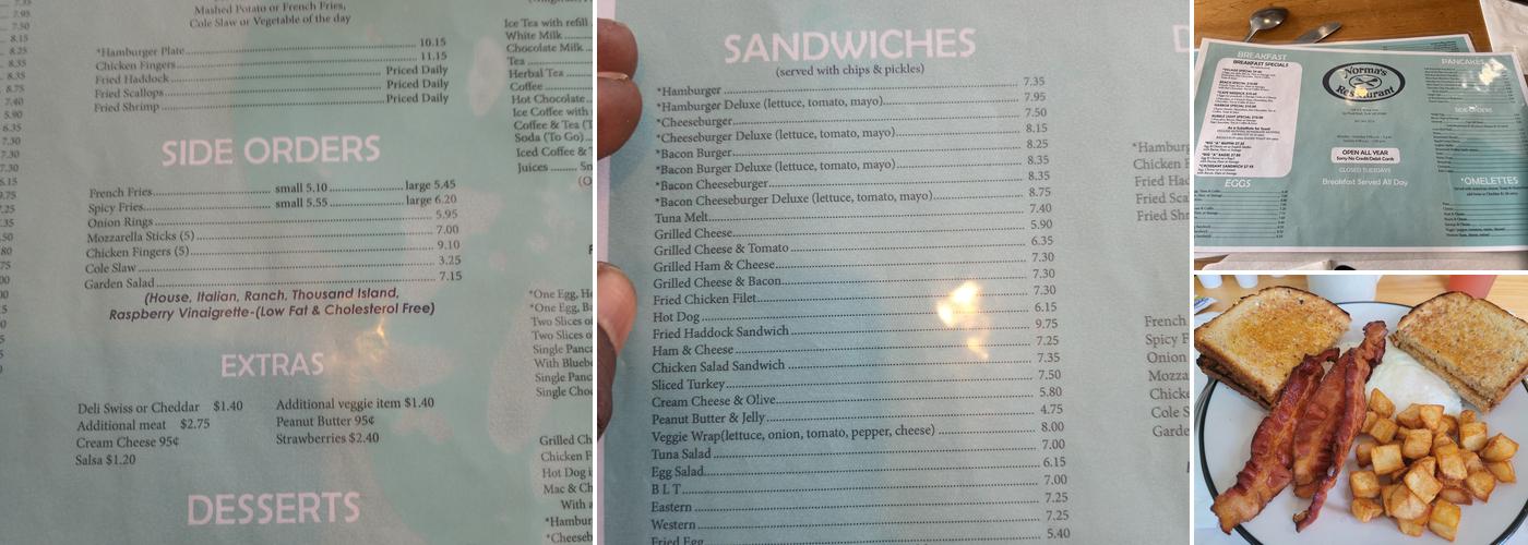 Norma's Restaurant Menu