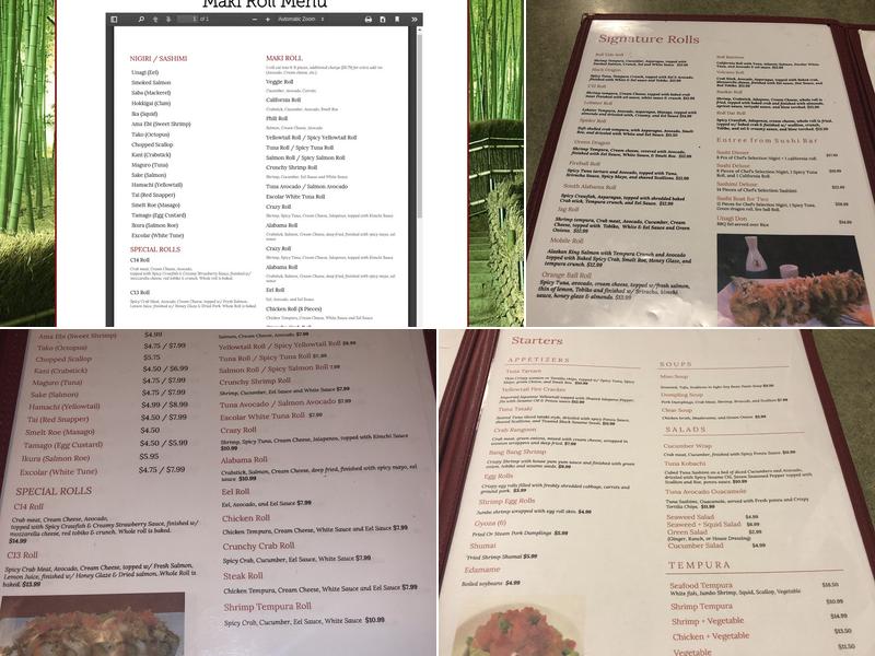 Chef Sake's | Restaurant and Sushi Bar Menu