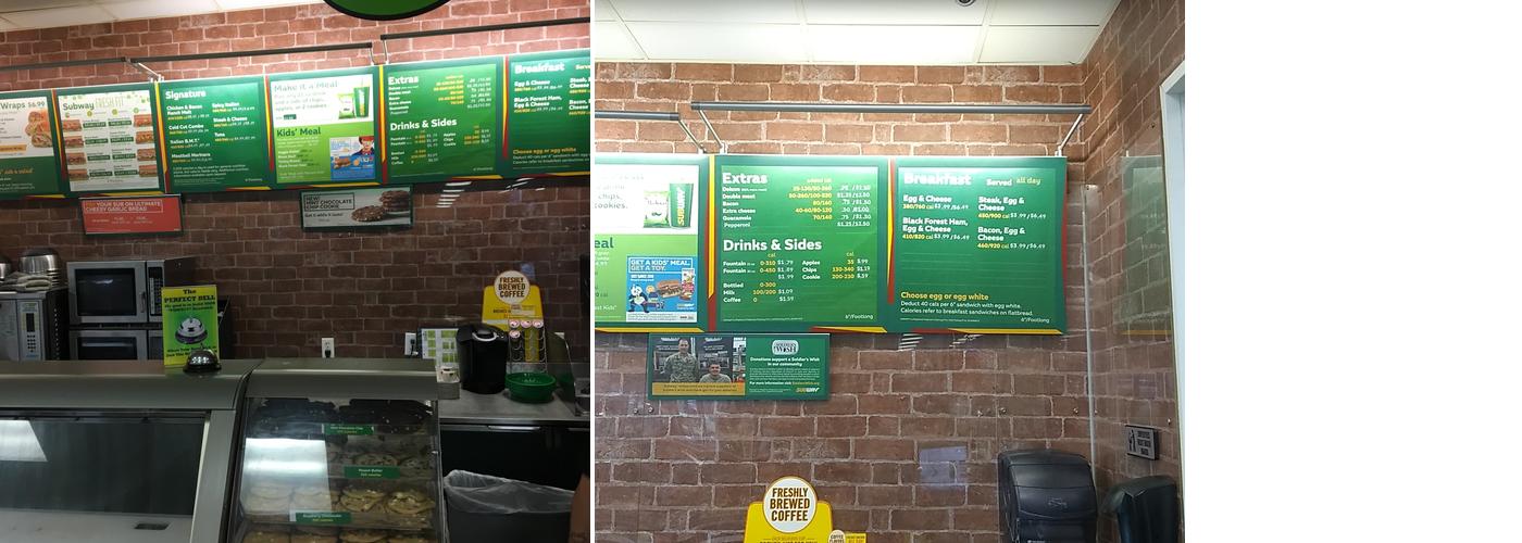 Subway Menu