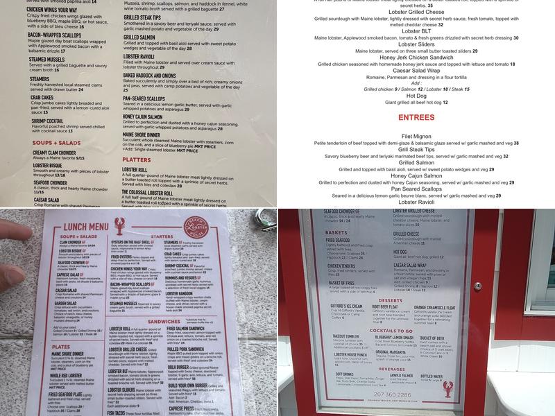 Ogunquit Beach Lobster House Menu