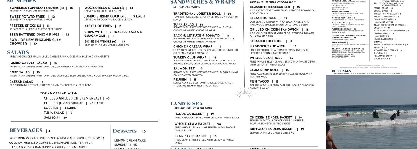 Splash Menu