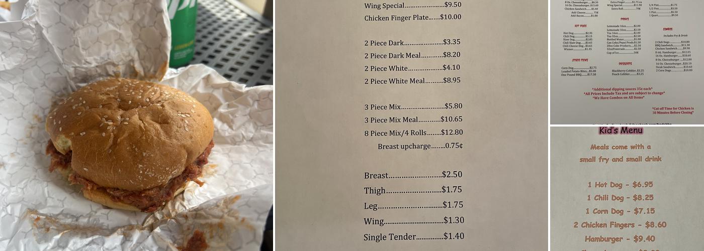 Fred's BBQ Menu