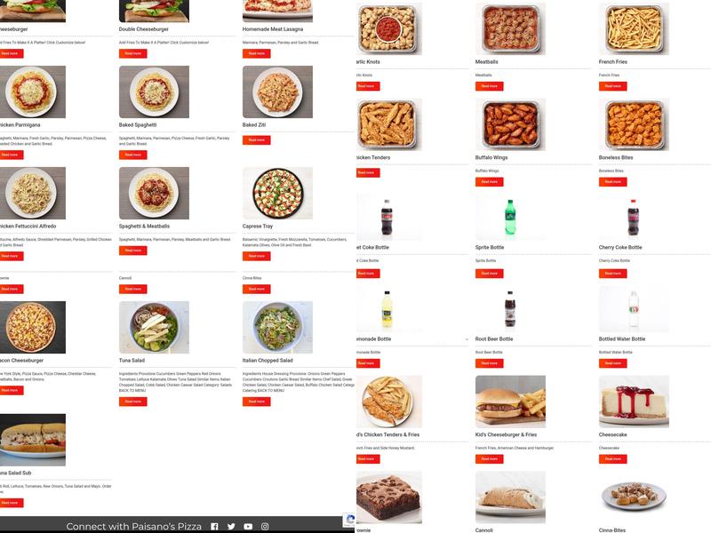 Paisano's Pizza Menu