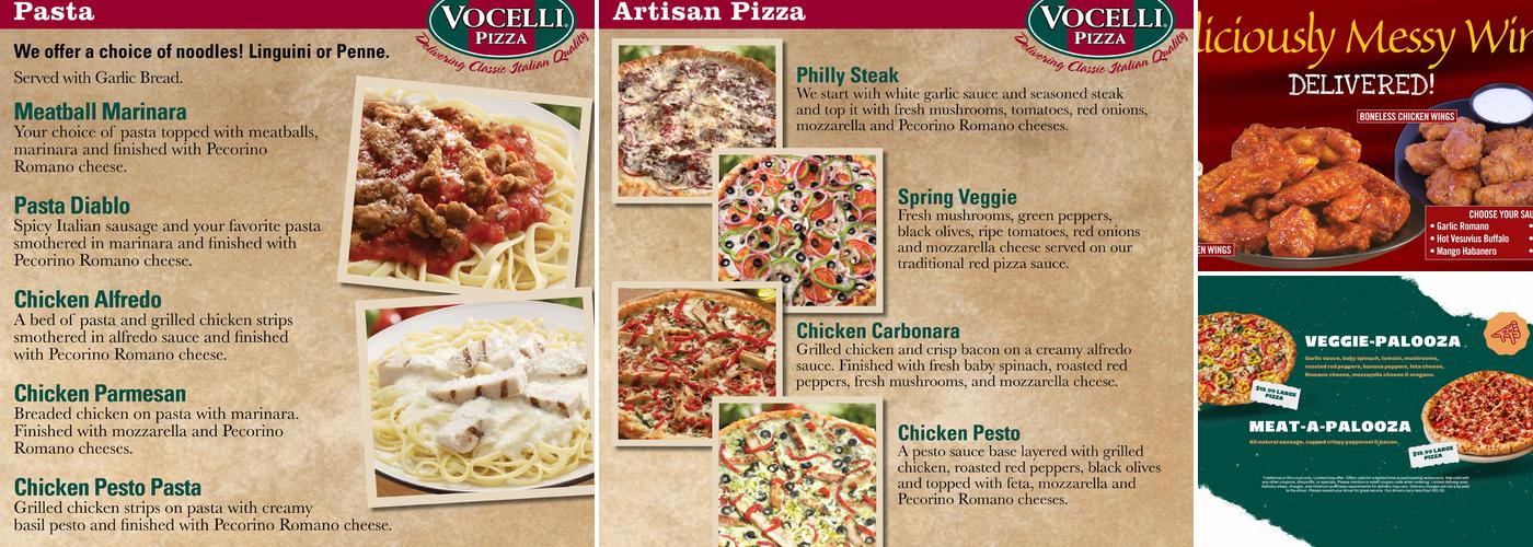 Vocelli Pizza Menu