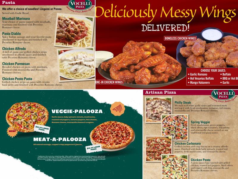 Vocelli Pizza Menu