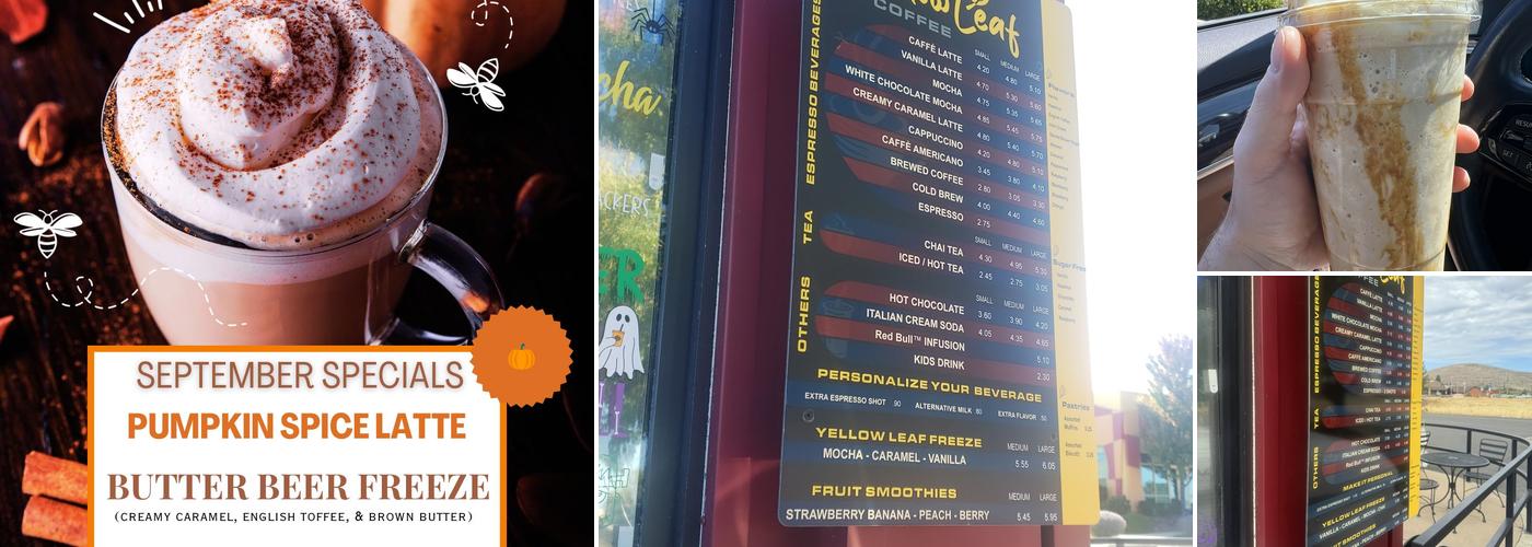 Yellow Leaf Coffee Menu
