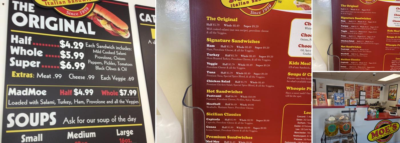 Moe’s Italian Sandwiches Menu
