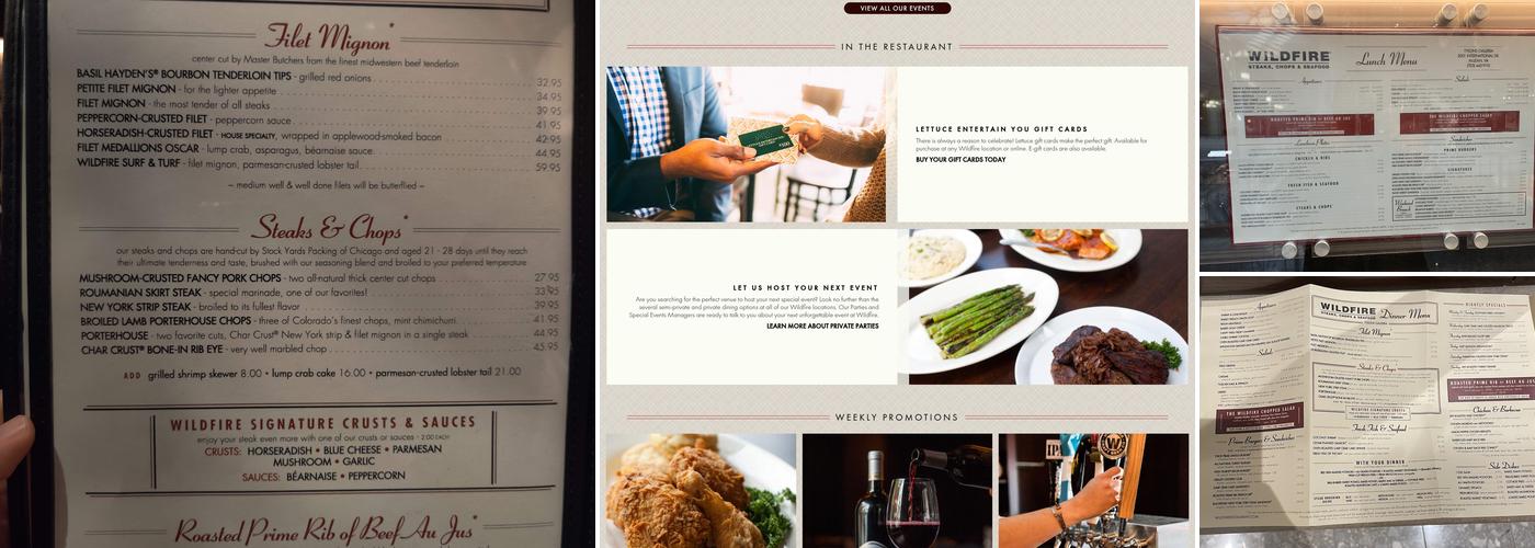 Wildfire Menu