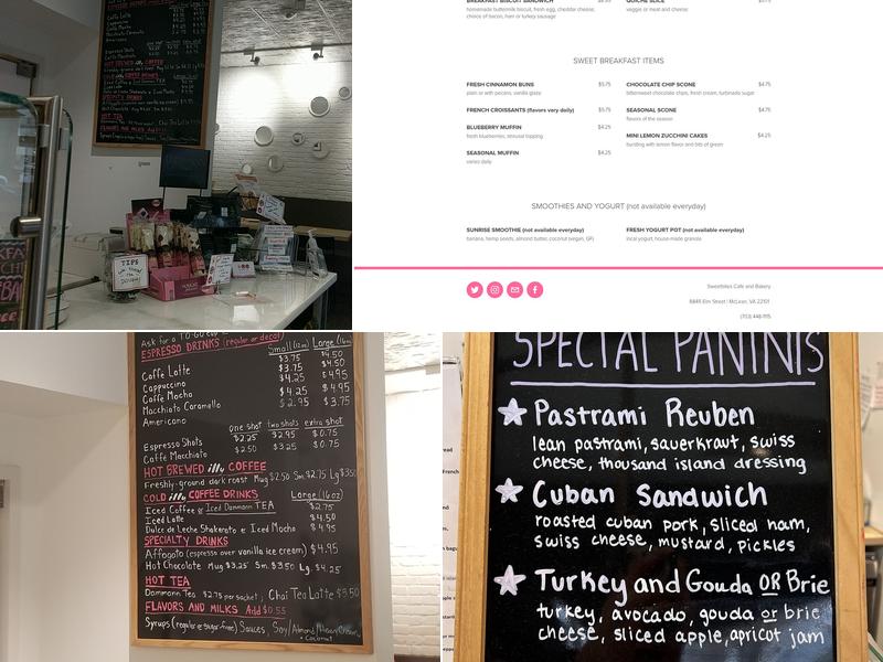 Sweetbites Cafe and Bakery Menu