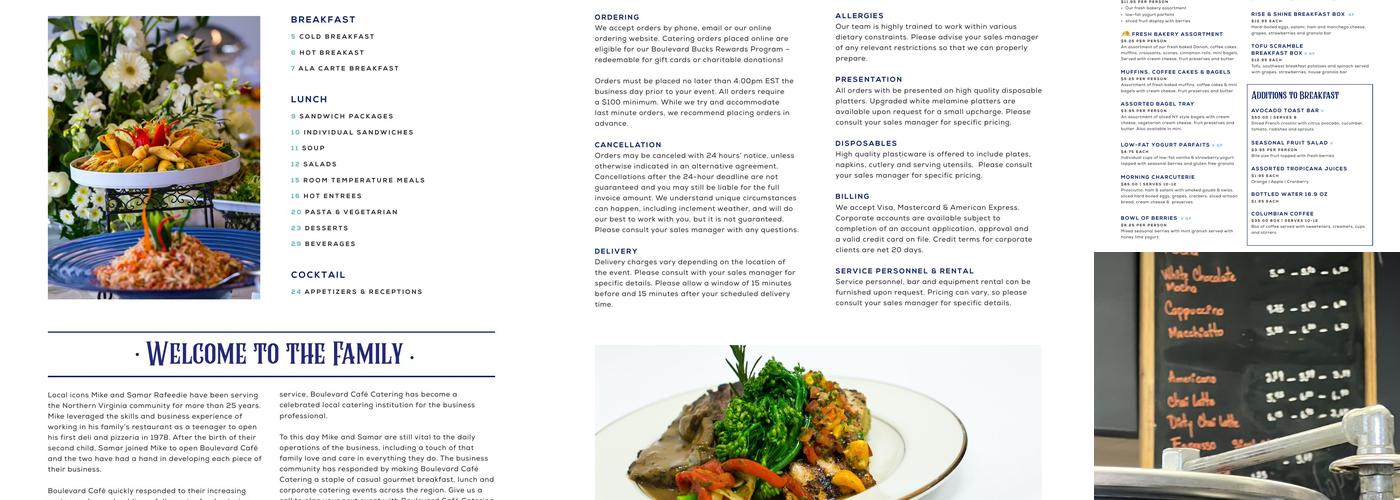 Boulevard Cafe & Catering Menu