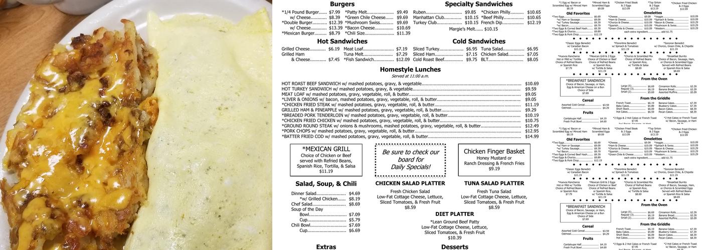 Margie's Kitchen Menu