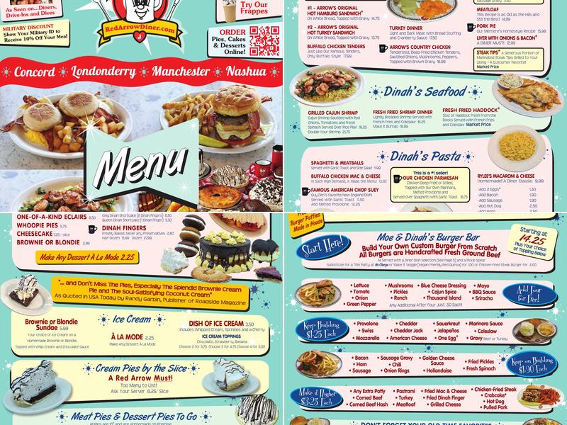 Red Arrow Diner Menu