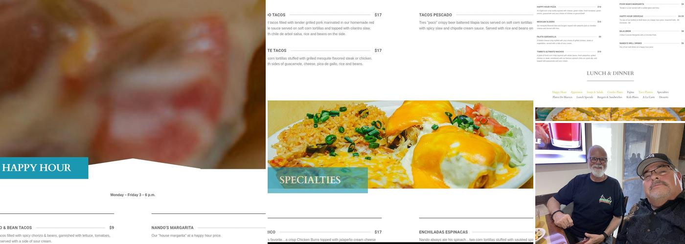 Nando's Mexican Cafe Menu