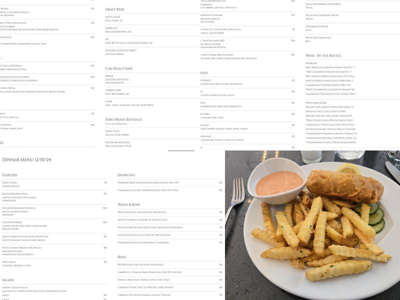 Board & Batten Menu