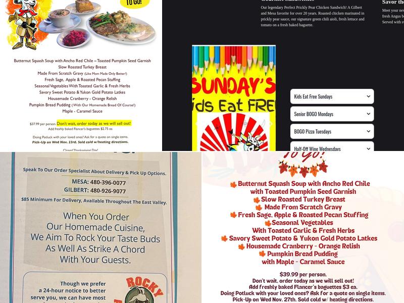 Flancer's Incredible Sandwiches & Pizza Menu