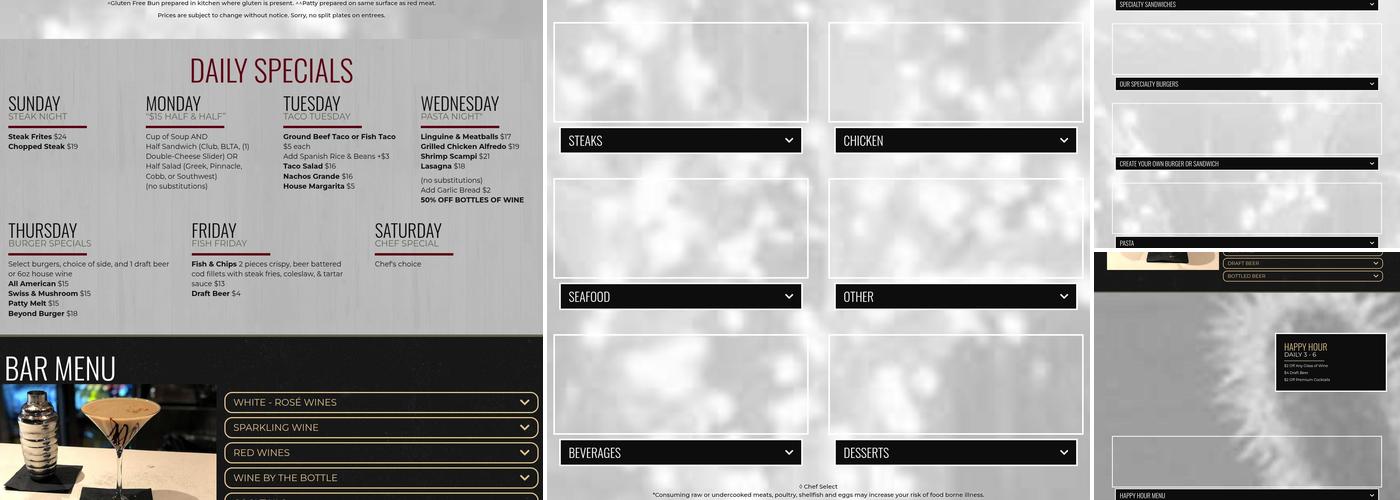 Pinnacle Grille Menu