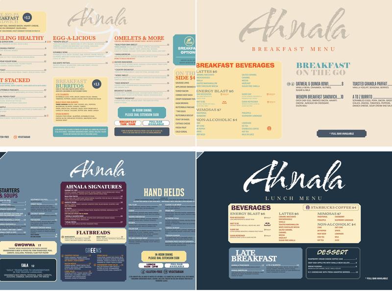 Ahnala Menu