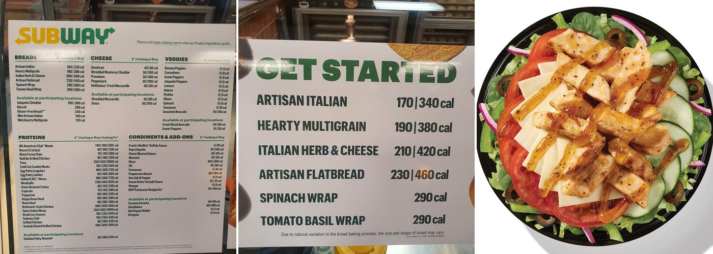 Subway Menu
