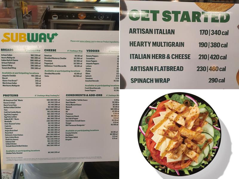 Subway Menu