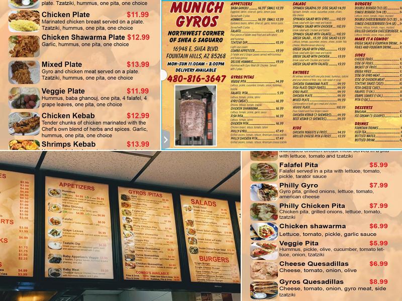 Munich Gyros Menu