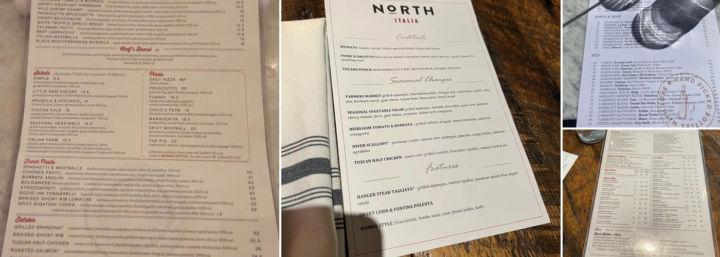 North Italia Menu