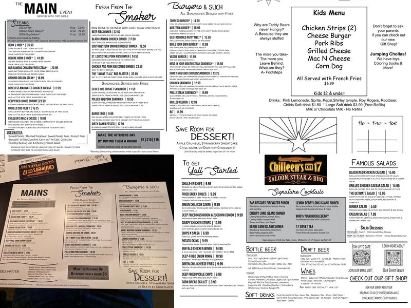 Chilleen's on 17 Menu