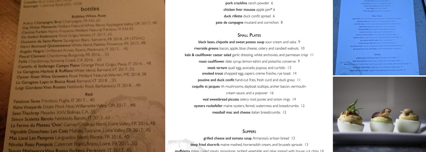 The Black Birch Menu