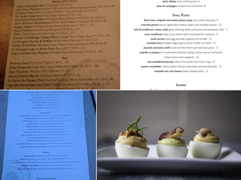 The Black Birch Menu