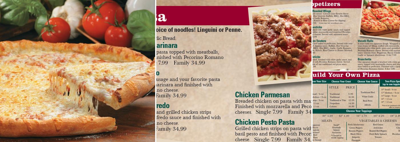 Vocelli Pizza Menu