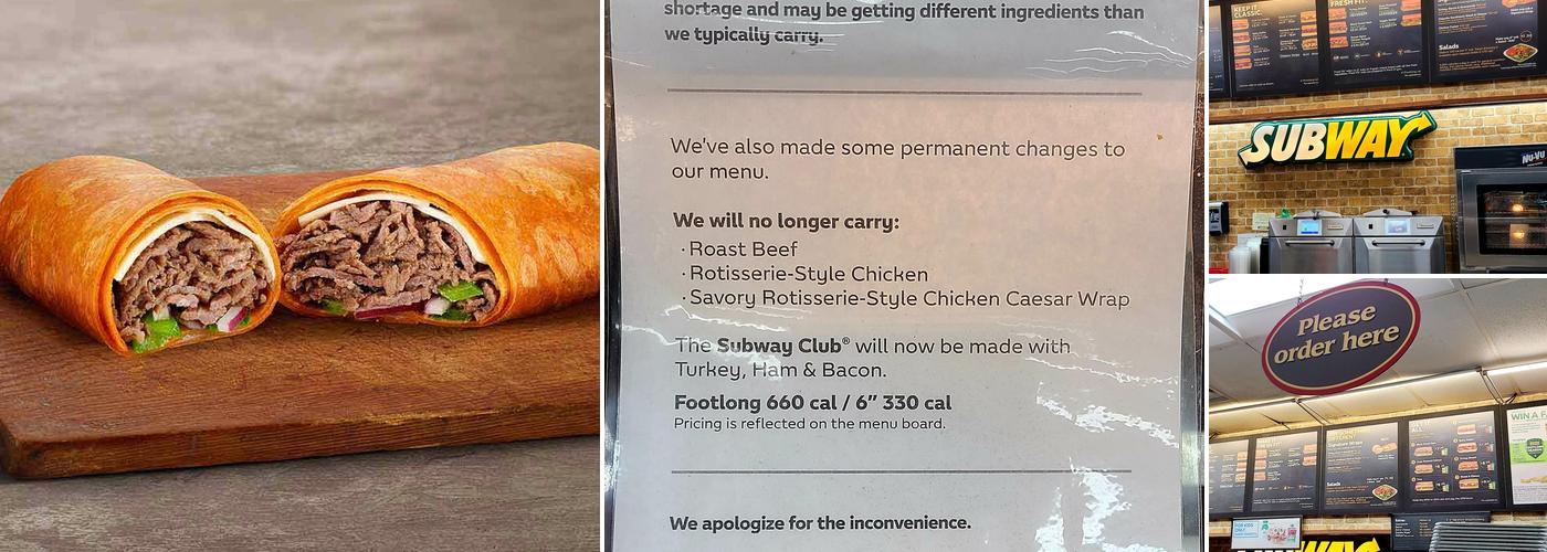 Subway Menu